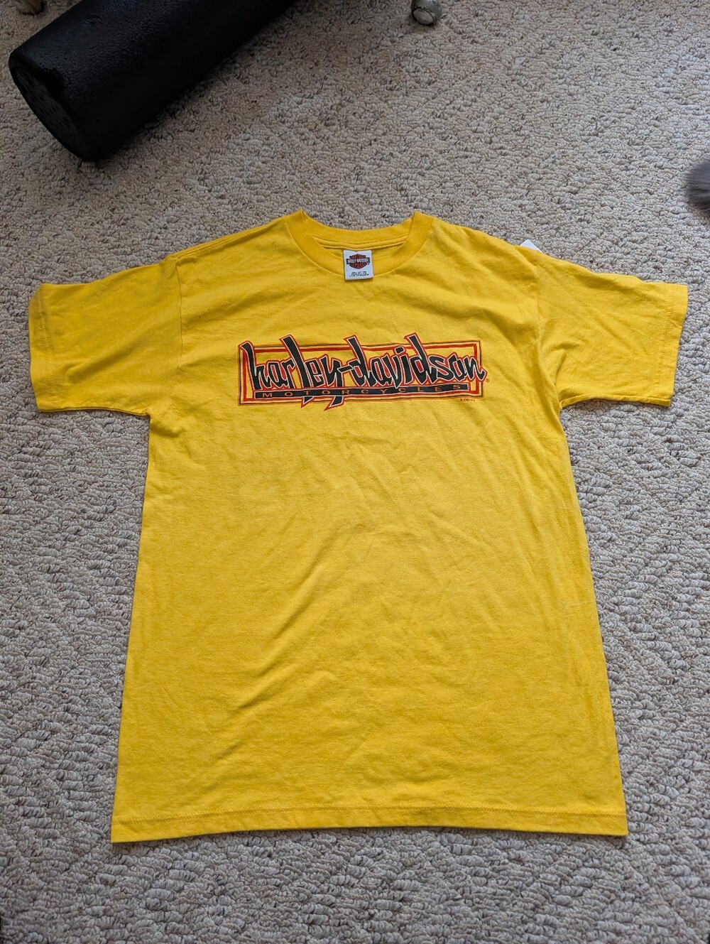 Vintage Y2K 2000s Harley Davidson Retro Chopper Streetwear Yellow Biker T-shirt